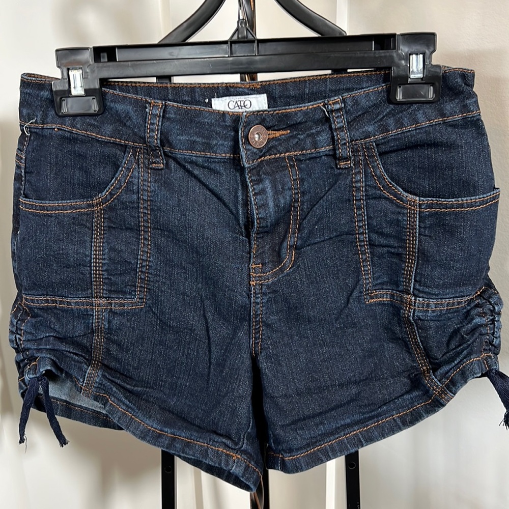 Vintage Cato Women’s side tie Jean shorts
